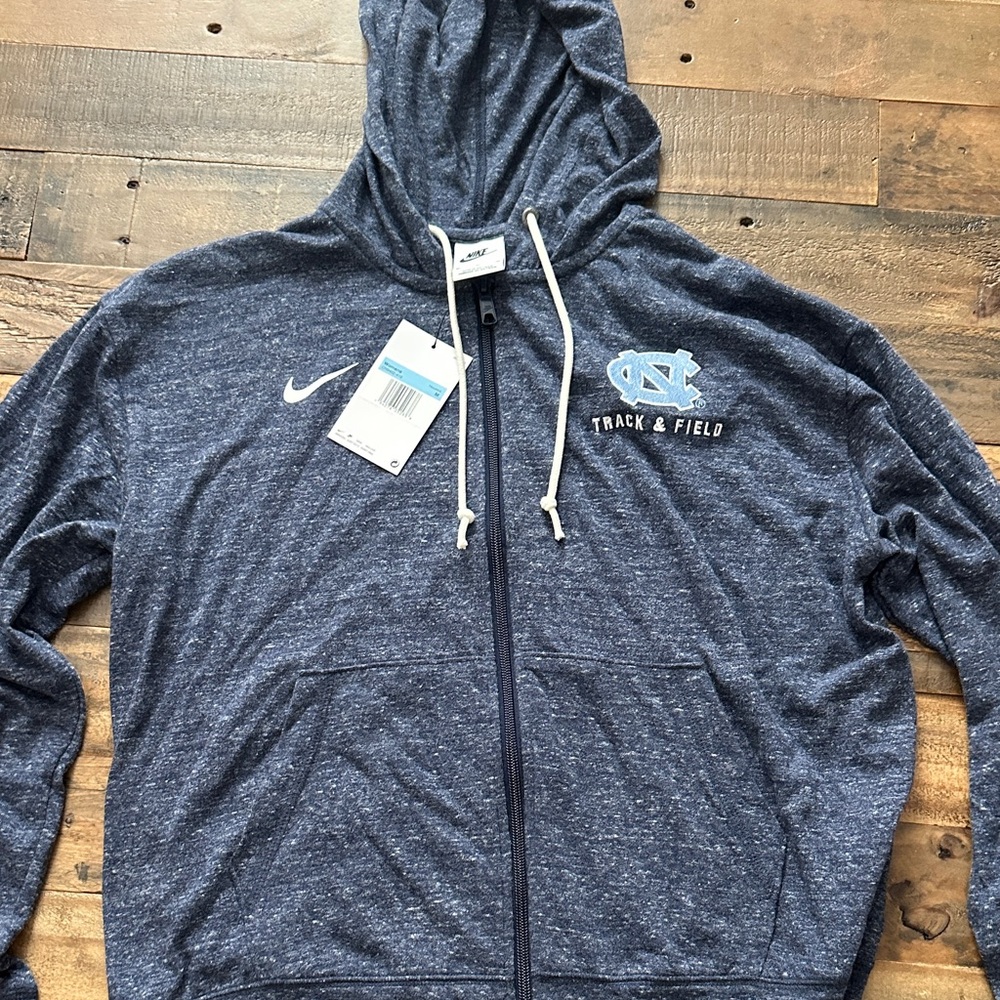 Nike Heathered Navy Track & Field Zip Hoodie